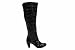 Salt & Pepper Black Patent Heel Quilted Snow Boots 6 (F1348AP)