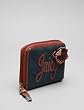 Juicy Couture Flower Velour Zip Around Wallet Blue