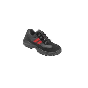 Globe Trotters LH507 black and red upper unisex safety training shoe with steel toe cap, size 13, PAIR