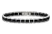 Jewelry : Stainless Steel and Black Ceramic Mens Bracelet