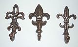FLEUR DE LIS iron coat robe WALL HOOK home decor NEW