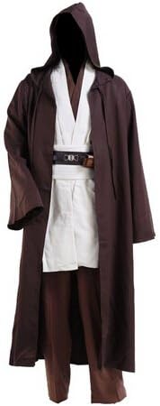 Star Wars Costume Cosplay Kenobi Jedi Tunic Hooded Robe Cloak (2XL-Man)