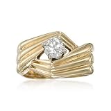 C. 1970 Vintage .50 Carat Diamond Ring In 14kt Yellow Gold. Size 4.75