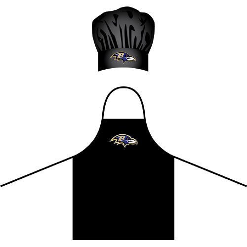 NFL Baltimore Ravens Chef Hat and Apron Set