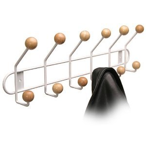 Spectrum Diversified 68000 Wall Mount Multi-Hook Accents Rack With Wood Ball Hooks
