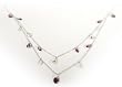 Amethyst Briolette Double Row CZ Cascade Necklace