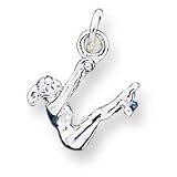 Sterling Silver GymnaSt Charm with 20 inch Sterling Silver Chain