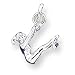 Sterling Silver GymnaSt Charm with 20 inch Sterling Silver Chain