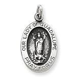 Sterling Silver Our Lady of Guadalupe Medal