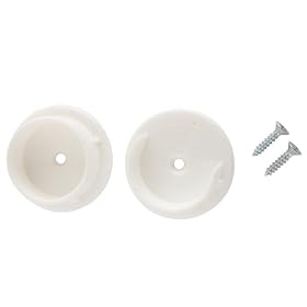 Crown Bolt 62504 1-3/8-Inch Plastic Pole Socket, White, 2-Piece