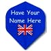 Blue Union Jack Personalised Dart Flights X 10 Sets CKN53