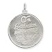 Sterling Silver On Graduation Day Disc Charm