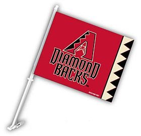 MLB Arizona Diamondbacks Car Flag W/Wall Brackett