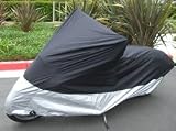 Light Weight Motorcycle Cover-XXL Black Fits up to 108