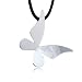 Handmade Silver Butterfly Pendant Choker Necklace with Polyester Cord