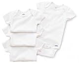 Gerber Short Sleeved Onesies White - 4 pack, 4T Fits 35-39 lbs