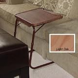 Table-Mate Woodgrain - Portable Table (Light Oak) (21-29 H x 22 W x 17 D)