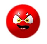 Emoji Inflatable Beach Balls - 5 Inch Devil Face Emoji Ball - 1 Count