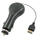 Retractable Cell Phone Car Charger for Samsung SCH-R200, SCH-R400, SCH-R410, SCH-R500 Hue, U470 Juke, SCH-U700 Gleam, SCH-U900 Flipshot, SGH-A117, SGH-A127, SGH-A517, SGH-A747 SLM, SGH-A737/A736, SGH-T409, SGH-T429, SGH-T439, SGH-T539 Beat, SGH-T729 BLAST, SGH-T739 Katalyst, SPH-A513, A517, Helio Fin, M300, M510, M520, i617 Blackjack II