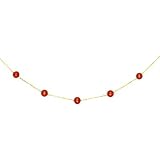 14K Gold Brown Freshwater Necklace 16