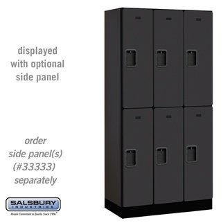 Designer Wood Locker - Double Tier - 3 Wide - 