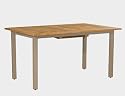 Siena Garden Art Tisch 140/190x100 cm champagner Teak FSC100% Tischplatte