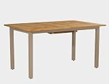 Siena Garden Art Tisch 140/190x100 cm champagner Teak FSC100% Tischplatte