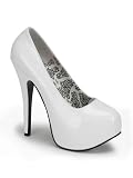 Sexy White High Heel Platform Pump - 10