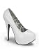 Sexy White High Heel Platform Pump - 8