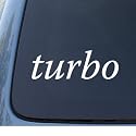 TURBO - Tuner Classic Muscle - Car, Truck, Notebook, Vinyl Decal Sticker #1120 | Vinyl Color: White