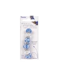Art and Craft Supply: Darice Mix and Mingle Glass Lined Metal Beads, Light Blue 2 - Darice