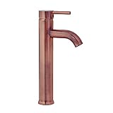 FREUER Acqua Collection: Vessel Bathroom Sink Faucet, Antique Copper
