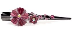 Pink Flower Power Alligator Hair Clip Jewelry