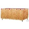 LUAU Natural TABLE SKIRT w/ tropical Flowers