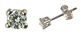 9ct White Gold 10pt Total Diamond Stud E/rings