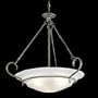 Thomas Lighting M2583-80 Villa - Five Light Inverted Bowl Pendant, Venetian Silver Finish with Etched Seedy Glass