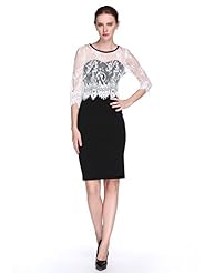 Sexy Lace Floral Print Cotton/Polyester Elbow Length Sleeves Summer Evening Dress/Prom Dress/Party Dress/Wedding Dress 