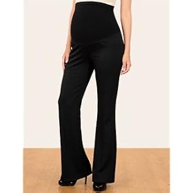 Motherhood Maternity: Secret Fit Belly(tm) Ponte Stretch Fabric Fit And Flare Maternity Pants