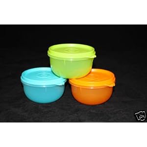Tupperware Childrens Ideal Little Bowl Set of 3 New Colors by Tupperware