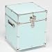 Light Pastel Blue Steel Cube with Optional Cedar Lining and Wheels