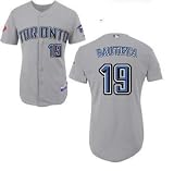 Jose Bautista Jersey: Authentic Cool Base Toronto Blue Jays Grey Jersey (XXL/54)