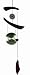 Medium Brass Zen Art Feng Shui Gong Wind Chime