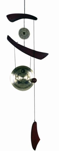 Medium Brass Zen Art Feng Shui Gong Wind Chime