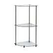 Glass 3-Tier Corner Shelf