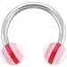 True Love Red Stripe Horse Shoe Circular Barbell
