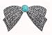 Sterling Silver Brooch - Ribbon with Marcasite and Turquoise