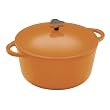 Rachel Ray 7-Quart Round Cast-Iron Dutch Oven, Orange