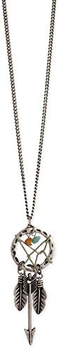 Dreamcatcher Style Fashion Necklace w/ Lobster Clasp - Adjustable 24 to 28 Inches Long