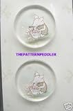 4pk DISNEY CLASSIC POOH CLEAR PIGLET BUTTONS