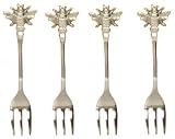 Decorative Stainless Steel Honeybee Mini Fork Set of Four